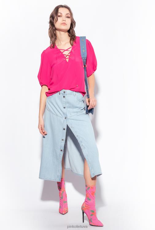 palaidinės | DH06P278 palaidinė su raišteliu Pinko jauki fuksija