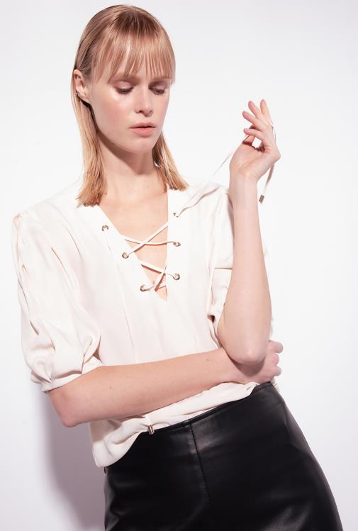 palaidinės | DH06P279 palaidinė su raišteliu Pinko rožinis dūmas baltas