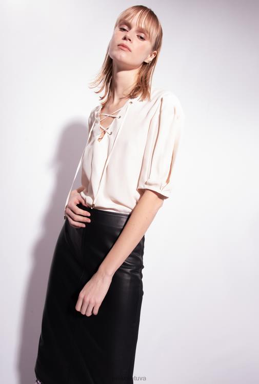 palaidinės | DH06P279 palaidinė su raišteliu Pinko rožinis dūmas baltas