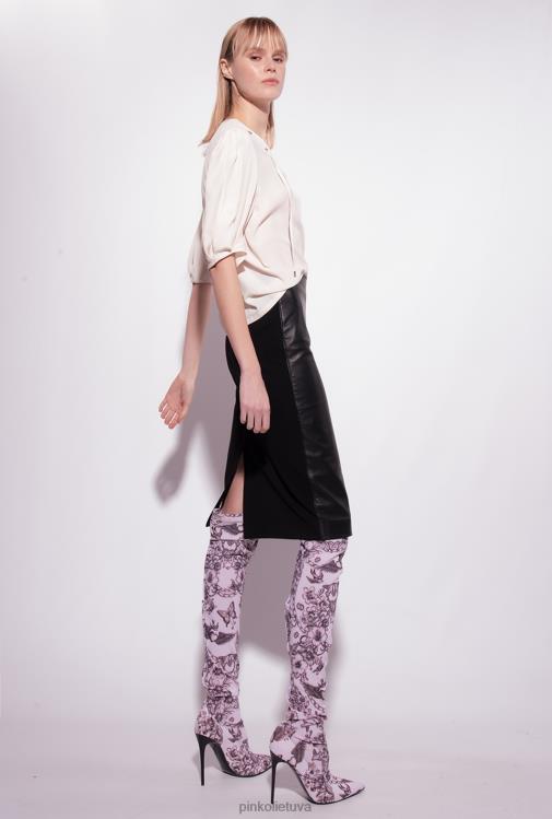 palaidinės | DH06P279 palaidinė su raišteliu Pinko rožinis dūmas baltas