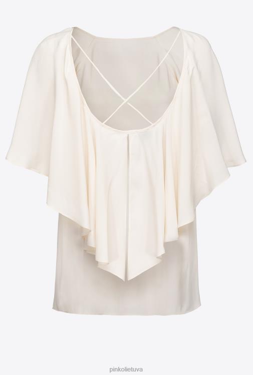 palaidinės | DH06P283 palaidinė su rauktomis detalėmis Pinko rožinis dūmas baltas