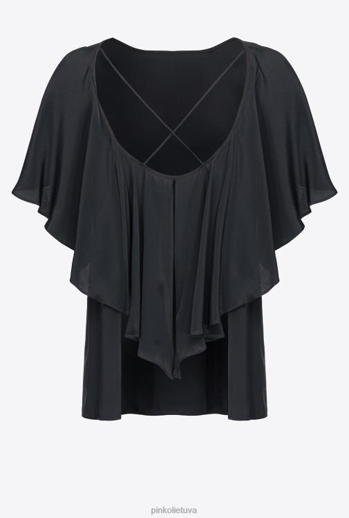 palaidinės | DH06P284 palaidinė su rauktomis detalėmis Pinko limuzinas juodas