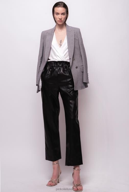 palaidinės | DH06P299 šilko mišinio apvyniojamas bodis Pinko debesis baltas