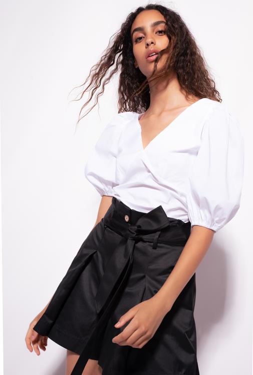 palaidinės | DH06P300 palaidinė pūstomis rankovėmis Pinko ryškiai balta