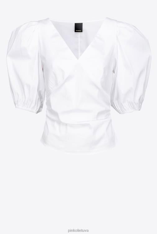 palaidinės | DH06P300 palaidinė pūstomis rankovėmis Pinko ryškiai balta