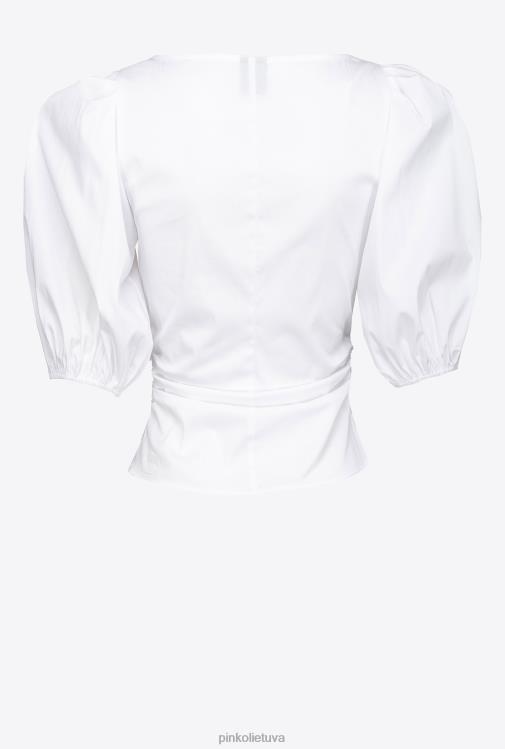 palaidinės | DH06P300 palaidinė pūstomis rankovėmis Pinko ryškiai balta