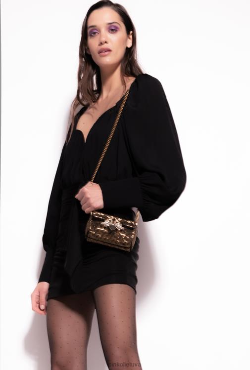 palaidinės | DH06P305 palaidinė su mielu kaklu Pinko limuzinas juodas