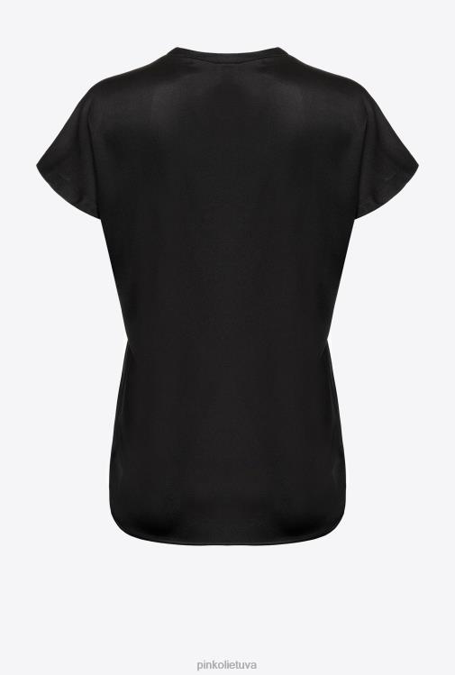 palaidinės | DH06P314 tamprus satino viršus Pinko limuzinas juodas