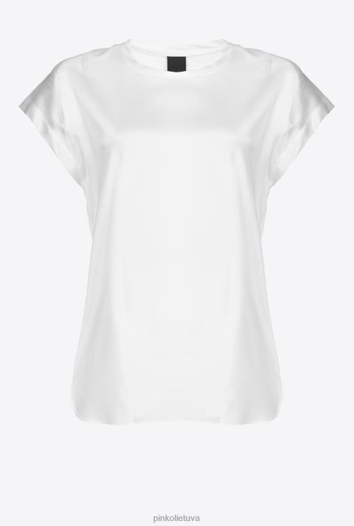 palaidinės | DH06P315 tamprus satino viršus Pinko ryškiai balta