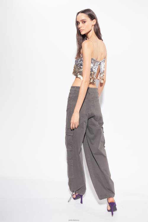 viršuje | DH06P317 blizgučiais puoštas kirpimas su išblukimo efektu Pinko auksas Sidabras