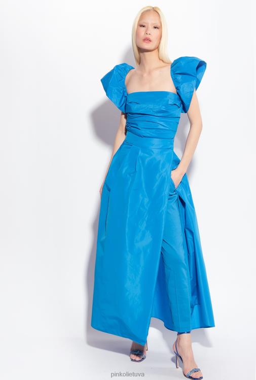 viršuje | DH06P329 taftos crop top Pinko direktorius mėlynas