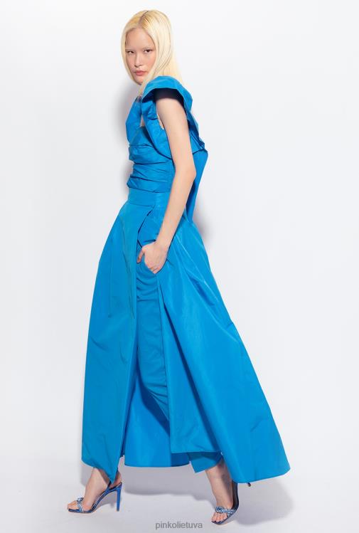 viršuje | DH06P329 taftos crop top Pinko direktorius mėlynas