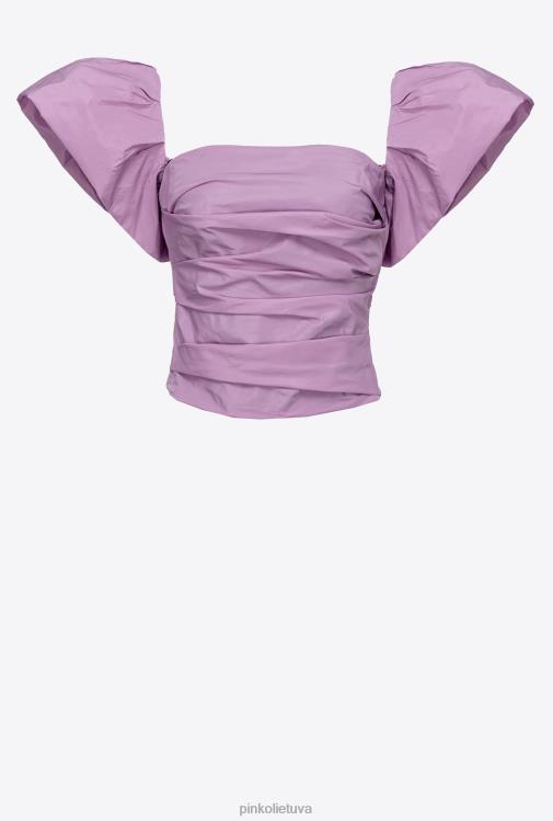 viršuje | DH06P330 taftos crop top Pinko orchidėja