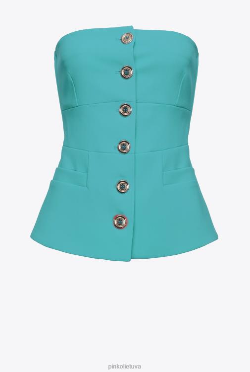 viršuje | DH06P332 užsegamas rankovių viršus Pinko mėlyna