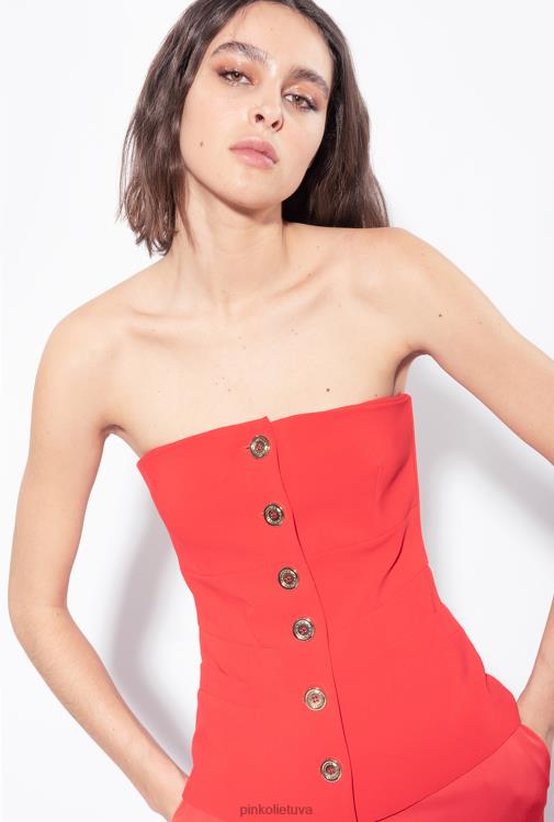 viršuje | DH06P333 užsegamas rankovių viršus Pinko 1 formulė raudona