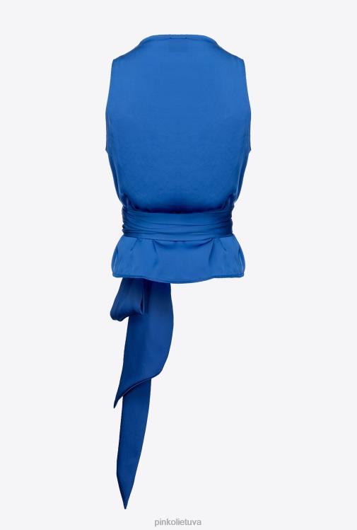 viršuje | DH06P339 teka viršus su varčios diržu Pinko mėlyna