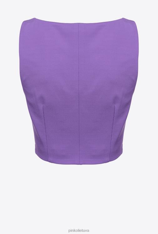 viršuje | DH06P347 scuba efekto crop top Pinko levandų alyvinė