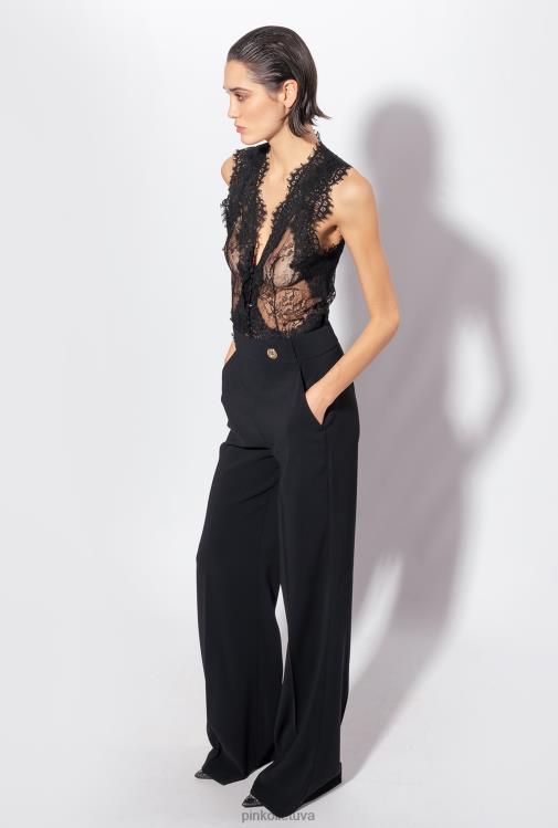 viršuje | DH06P353 Valenciennes nėrinių liemenė Pinko limuzinas juodas