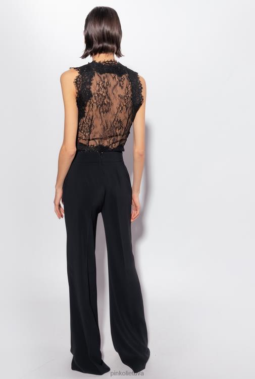 viršuje | DH06P353 Valenciennes nėrinių liemenė Pinko limuzinas juodas