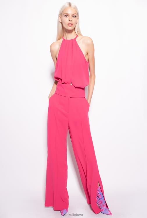 viršuje | DH06P356 tekantis krepinis pasėlių viršus Pinko aviečių raudonumo