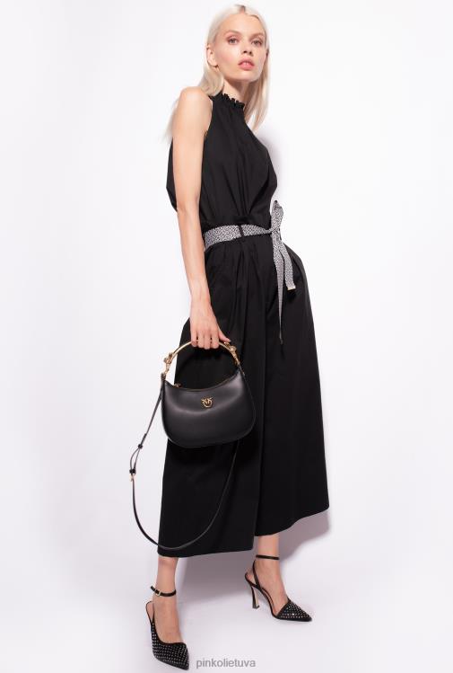 viršuje | DH06P358 poplino viršus Pinko limuzinas juodas