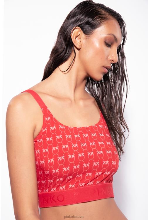 viršuje | DH06P367 monogramos viršus Pinko raudona/rožinė