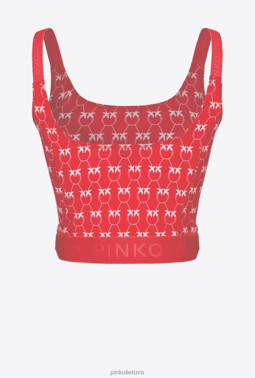 viršuje | DH06P367 monogramos viršus Pinko raudona/rožinė