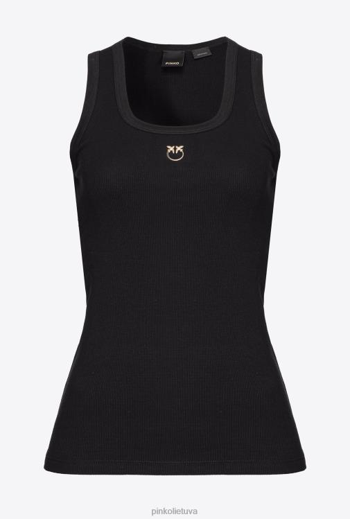 viršuje | DH06P373 batviršis su meilės paukščio siuvinėjimu Pinko limuzinas juodas