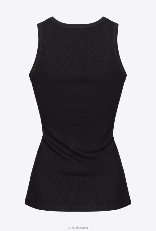 viršuje | DH06P373 batviršis su meilės paukščio siuvinėjimu Pinko limuzinas juodas