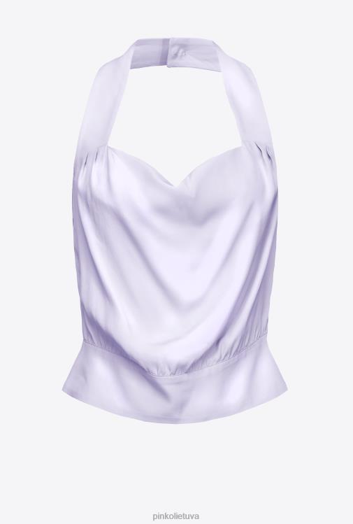 viršuje | DH06P405 atvira nugara satino viršutinė dalis Pinko alyvinė – šviesus šerbetas
