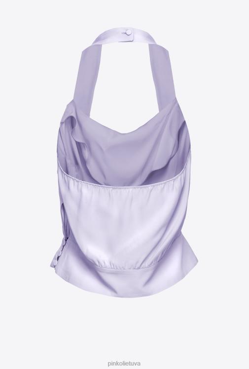 viršuje | DH06P405 atvira nugara satino viršutinė dalis Pinko alyvinė – šviesus šerbetas