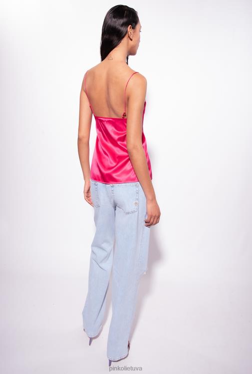 viršuje | DH06P424 nėriniuotas apatinis trikotažas Pinko rausvai rožinė