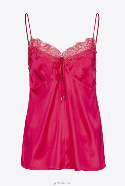 viršuje | DH06P424 nėriniuotas apatinis trikotažas Pinko rausvai rožinė