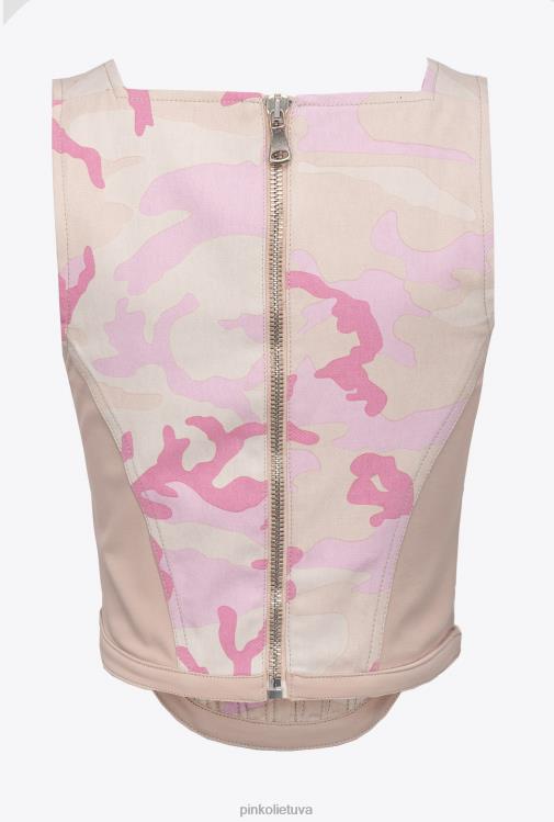 viršuje | DH06P427 kamufliažinė bulių krūtinė Pinko multi.nude/rožinė