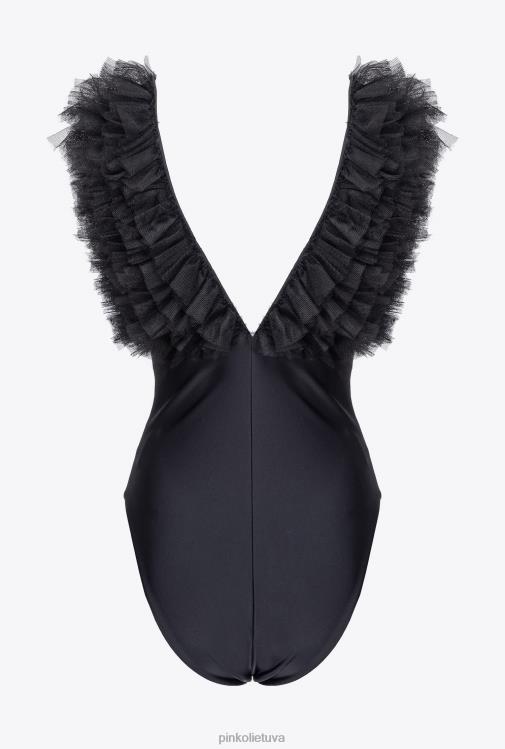viršuje | DH06P437 bodis su tiulio petnešėlėmis Pinko limuzinas juodas