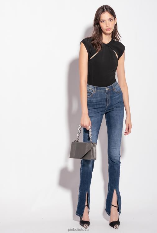 viršuje | DH06P441 viršus su išpjova Pinko limuzinas juodas