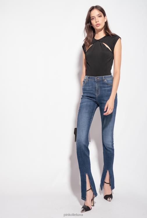 viršuje | DH06P441 viršus su išpjova Pinko limuzinas juodas