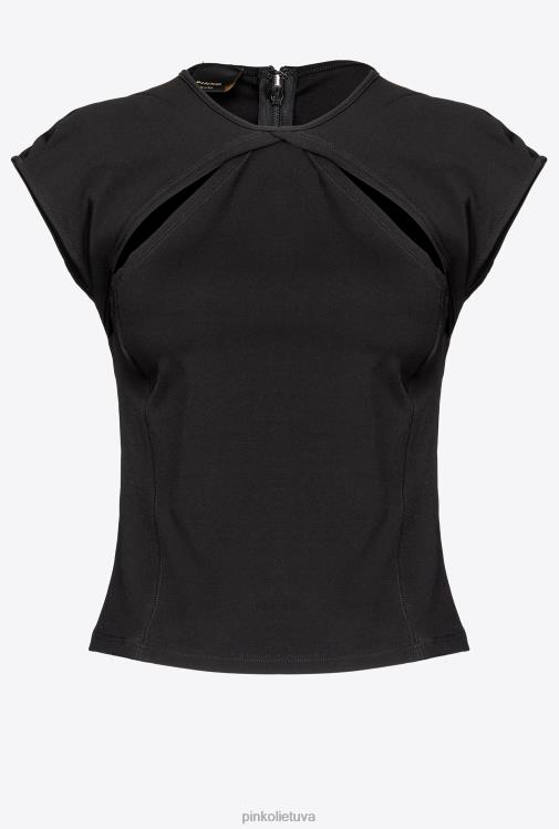 viršuje | DH06P441 viršus su išpjova Pinko limuzinas juodas