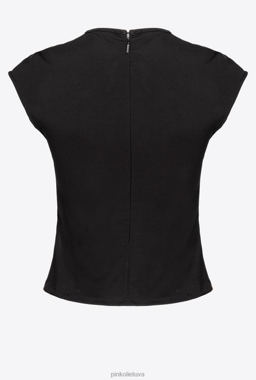 viršuje | DH06P441 viršus su išpjova Pinko limuzinas juodas