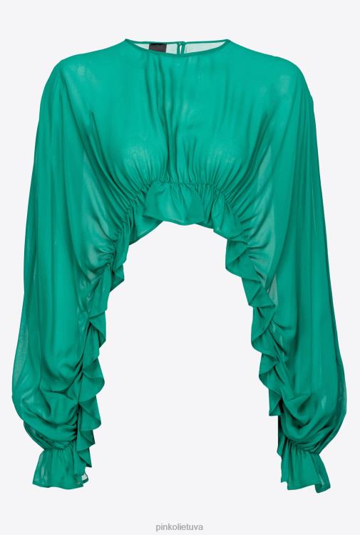 viršuje | DH06P487 gūžčioti pečiais viršuje su maivomis Pinko guminė karamelė