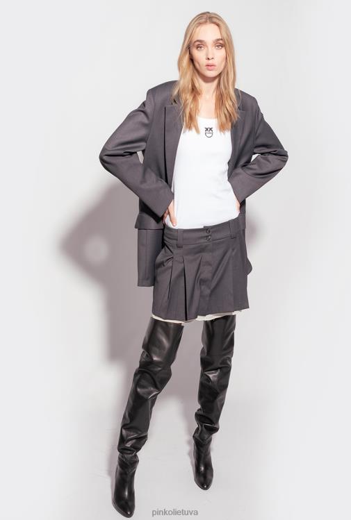 viršuje | DH06P493 viršus su siuvinėjimu Pinko ryškiai balta