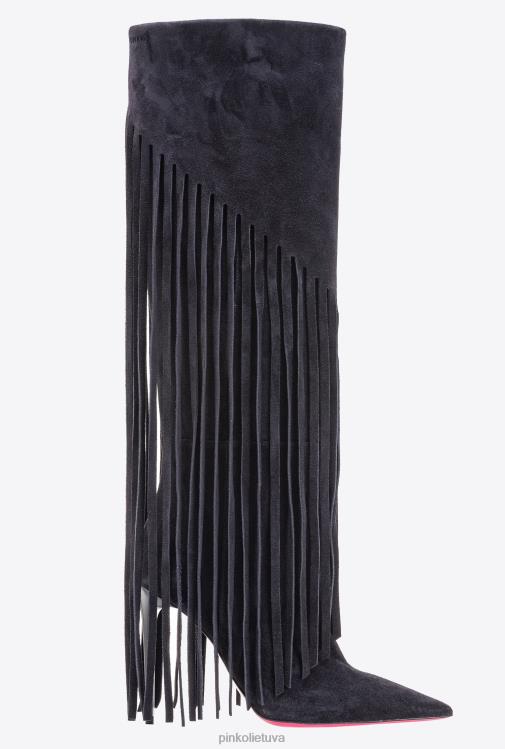 batai | DH06P1099 zomšiniai batai su kutais Pinko limuzinas juodas