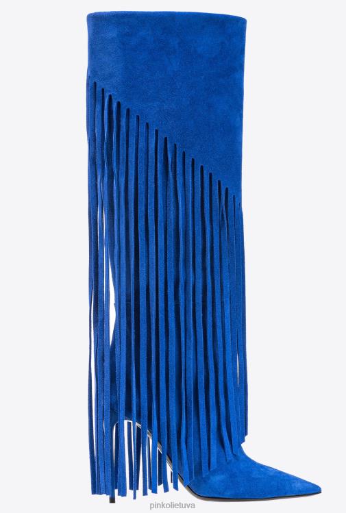 batai | DH06P1101 zomšiniai batai su kutais Pinko Clematis mėlyna