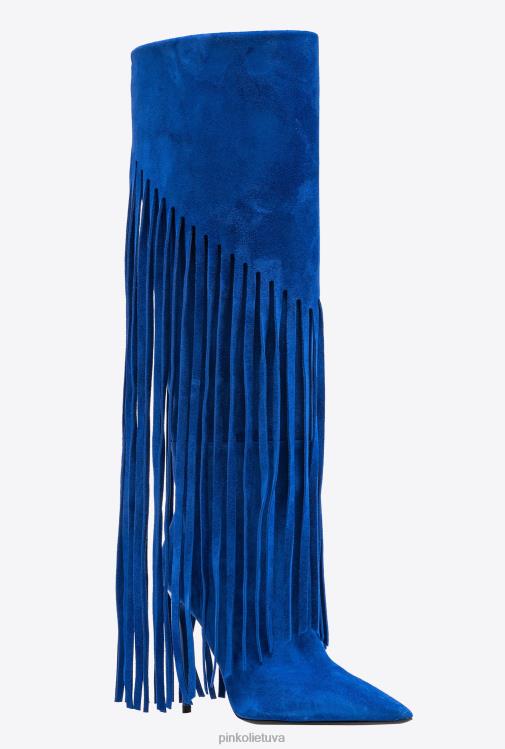 batai | DH06P1101 zomšiniai batai su kutais Pinko Clematis mėlyna