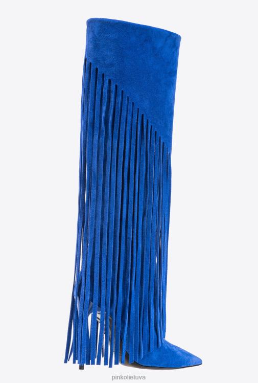 batai | DH06P1101 zomšiniai batai su kutais Pinko Clematis mėlyna