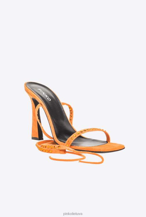 sandalai | DH06P1097 sandalai su raišteliu kulkšnies Pinko ryškiai oranžinė