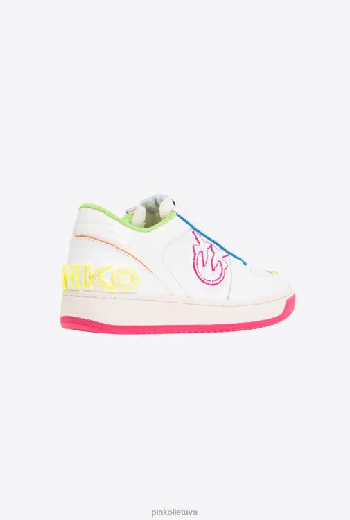 sportbačiai | DH06P1063 neoniniai krepšinio sportbačiai Pinko balta/neoninė fuksija