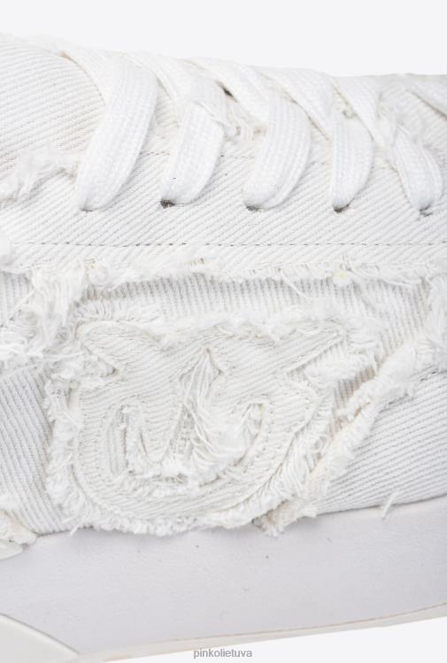 sportbačiai | DH06P1075 džinsiniai sportbačiai Pinko baltas