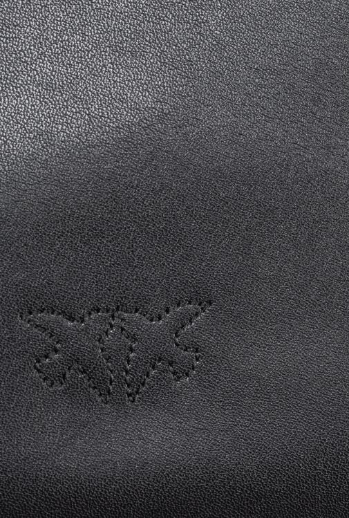 kryžminiai krepšiai | DH06P1184 klasikinis plokščias meilės krepšys Pinko juodas-antikvarinis auksas