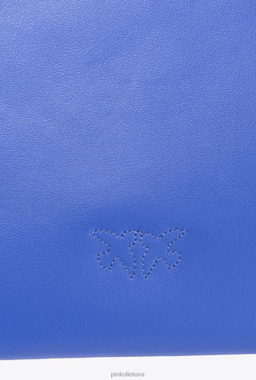 kryžminiai krepšiai | DH06P1186 klasikinis plokščias meilės krepšys Pinko korsikos mėlynas-antikvarinis auksas